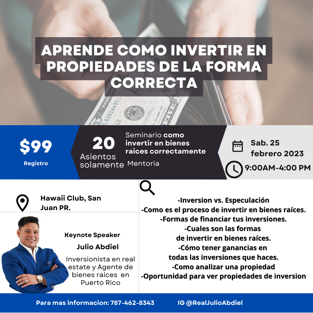 Aprende como invertir en propiedades de la forma correcta Feb. 25 2023