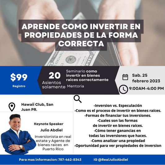 Aprende como invertir en propiedades de la forma correcta Feb.  25 2023