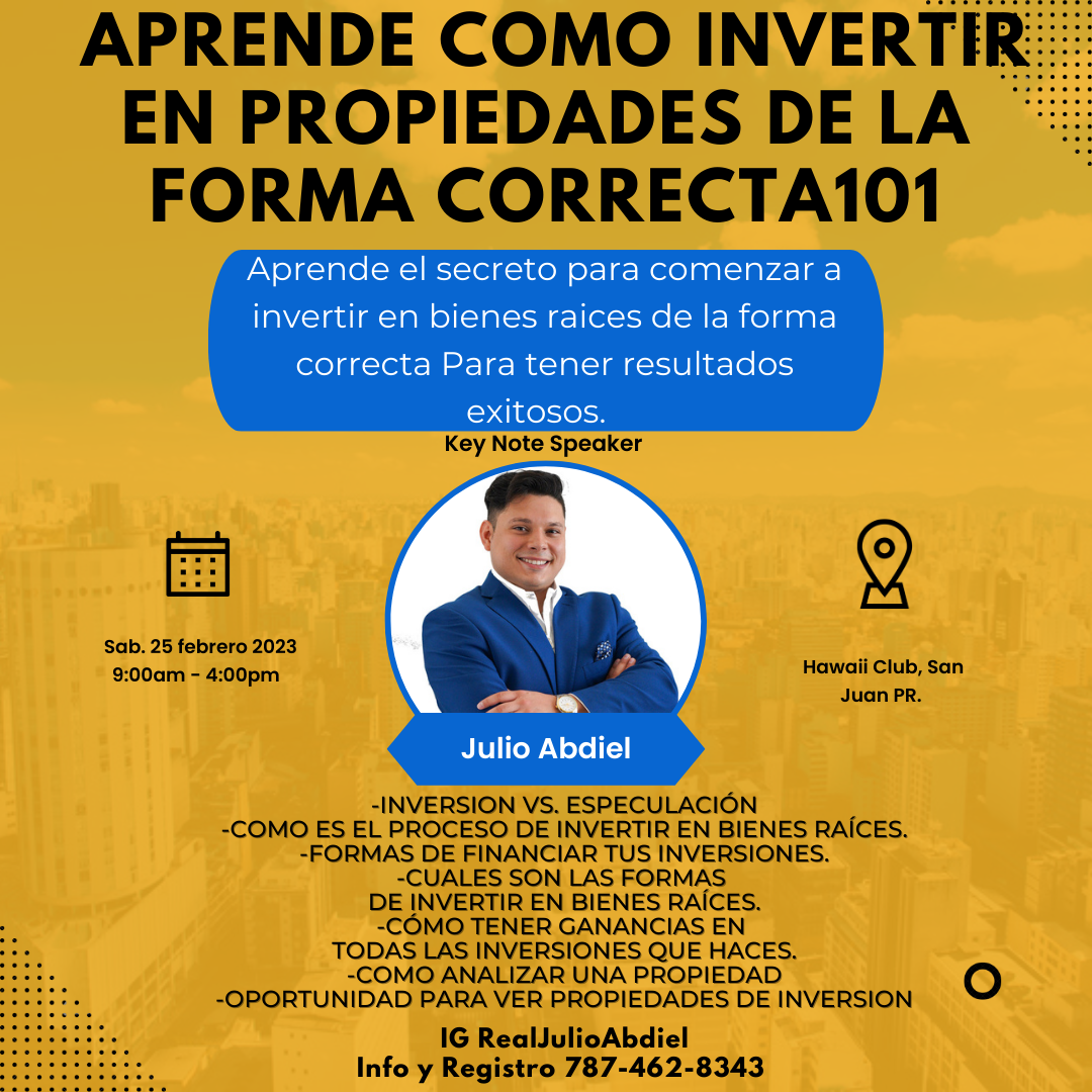 Aprende como invertir en propiedades de la forma correcta Feb.  25 2023